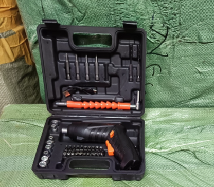 47-Piece Cordless Electric Screwdriver/ Drill Set